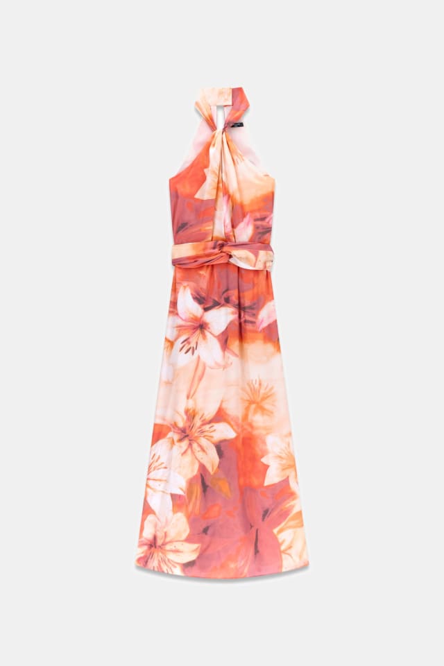 Vestido largo con estampado floral Marciano