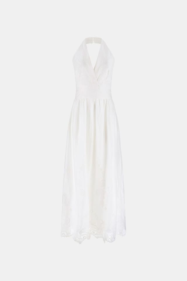 Vestido de cuello halter Marciano