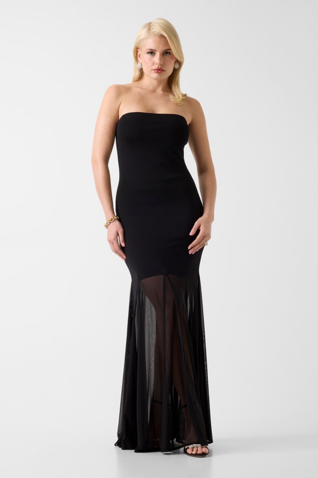 Vestido de malla sin tirantes Marciano