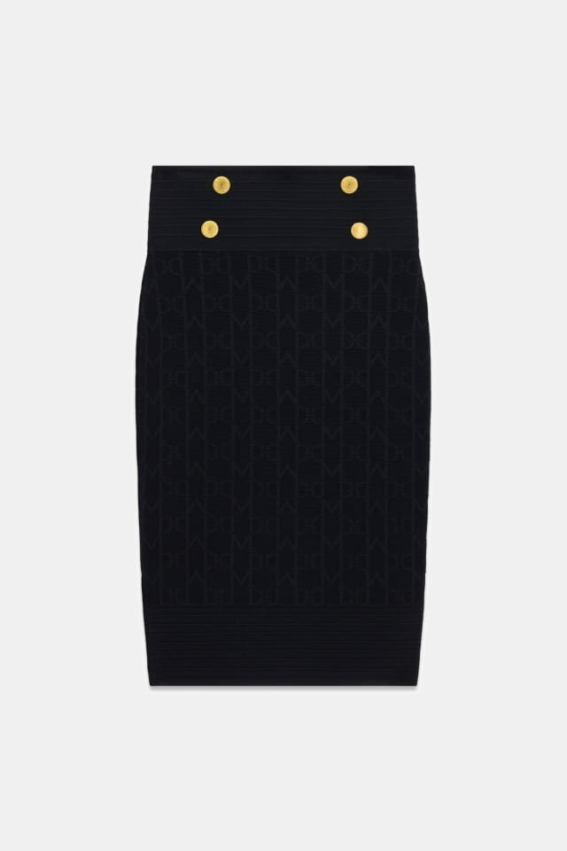 Saia midi jacquard com logo Marciano