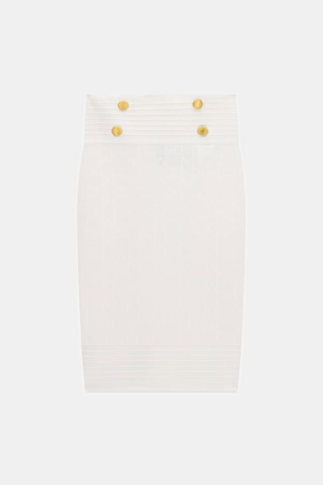 Saia midi jacquard com logo Marciano