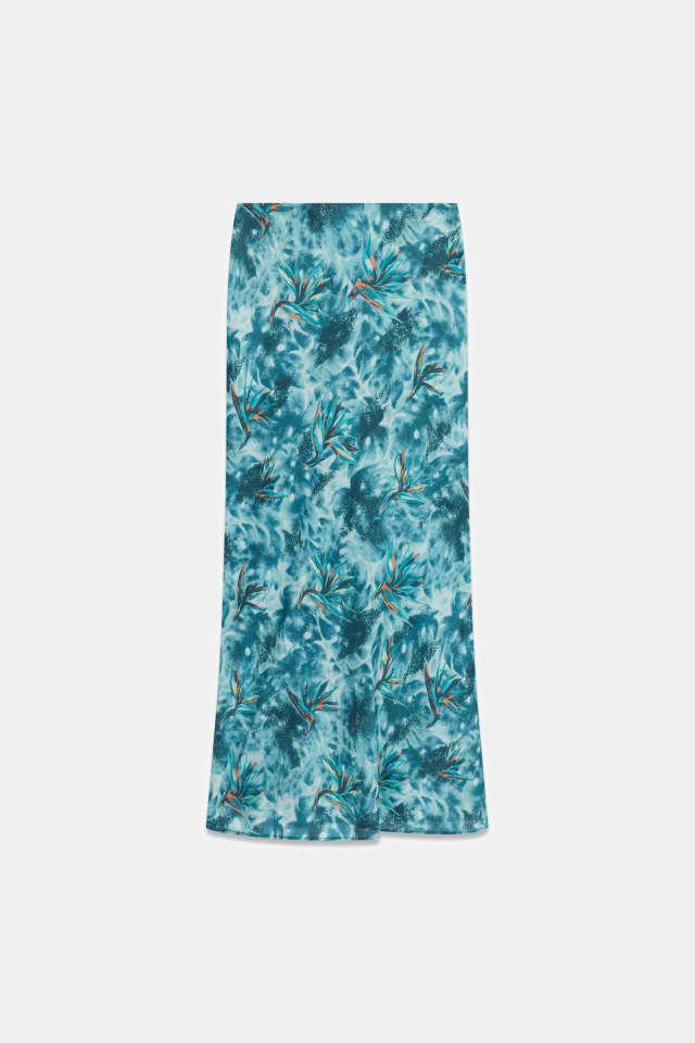 Saia maxi com estampa floral Marciano