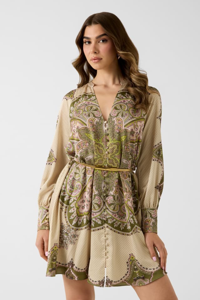 Vestido mini Marciano fit e flare