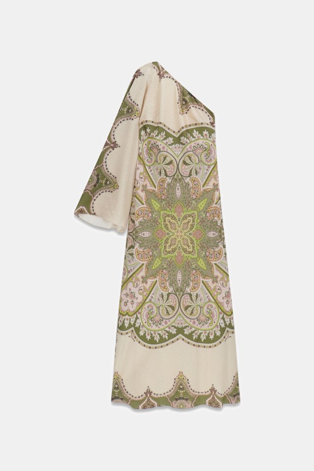 Marciano asimétrico paisley vestido