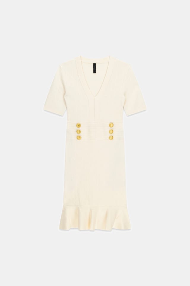 Logo jacquard Marciano midi vestido