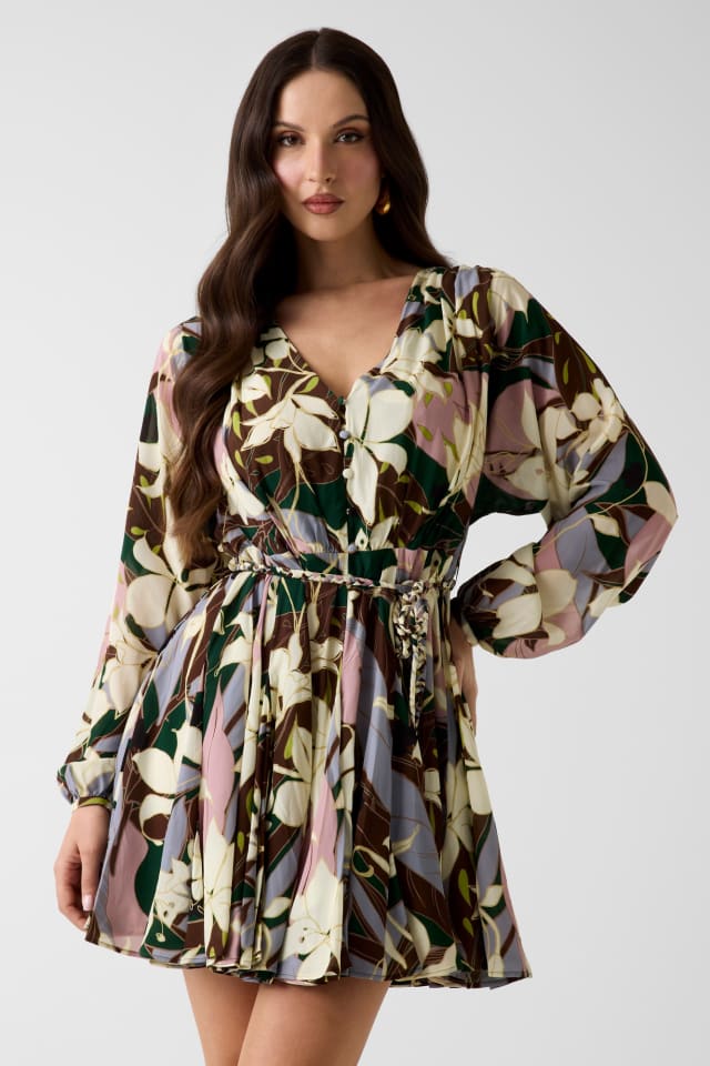 Mini com estampa floral Marciano vestido