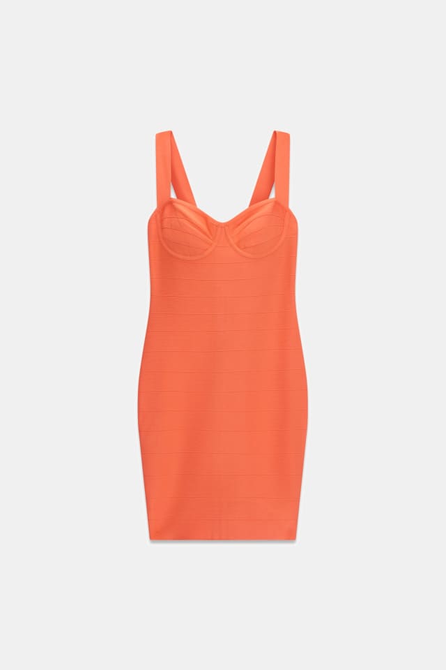 Marciano bandage midi vestido