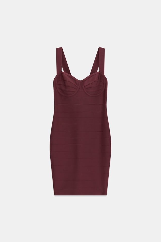 Marciano bandage midi vestido