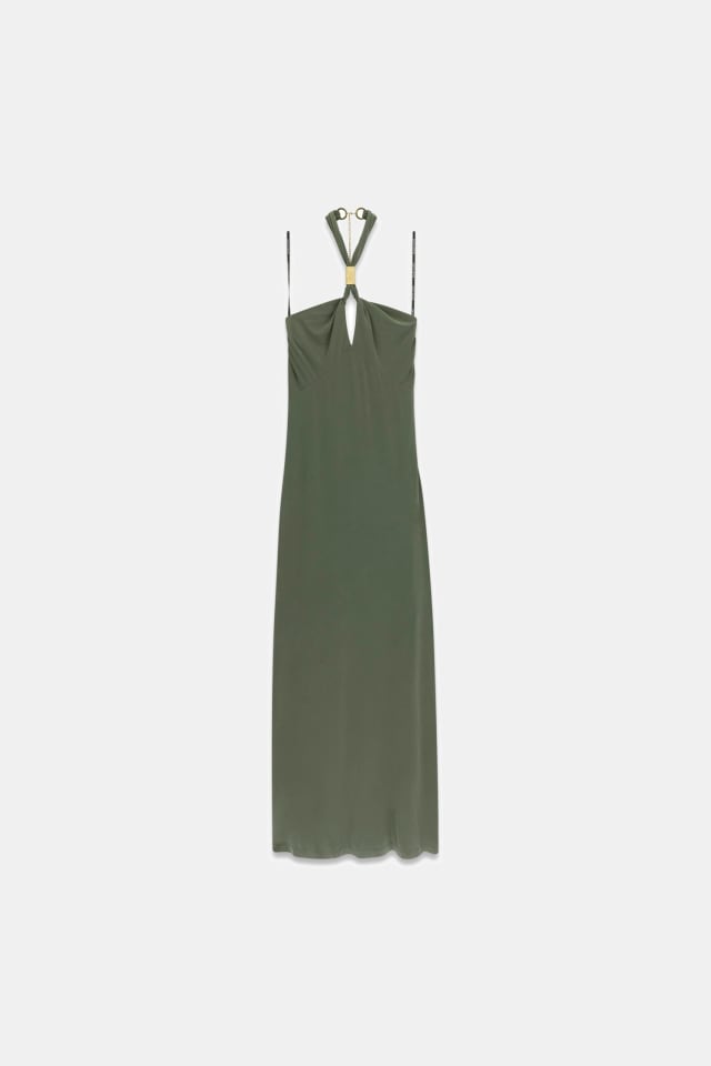 Maxi Marciano com decote halter vestido