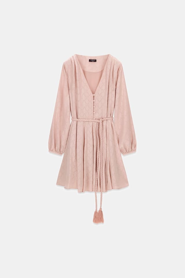 Marciano fit e flare mini vestido