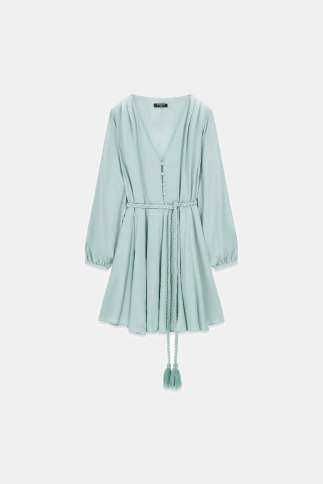 Marciano fit e flare mini vestido