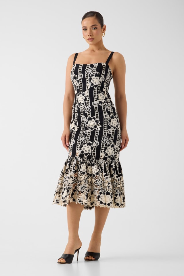 Midi bordado Marciano vestido
