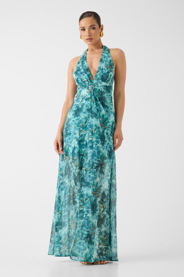 Marciano maxi halter vestido