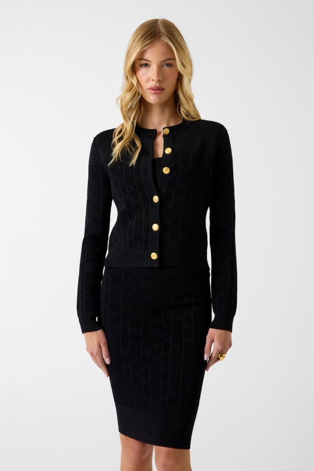 Cardigan con monograma Marciano