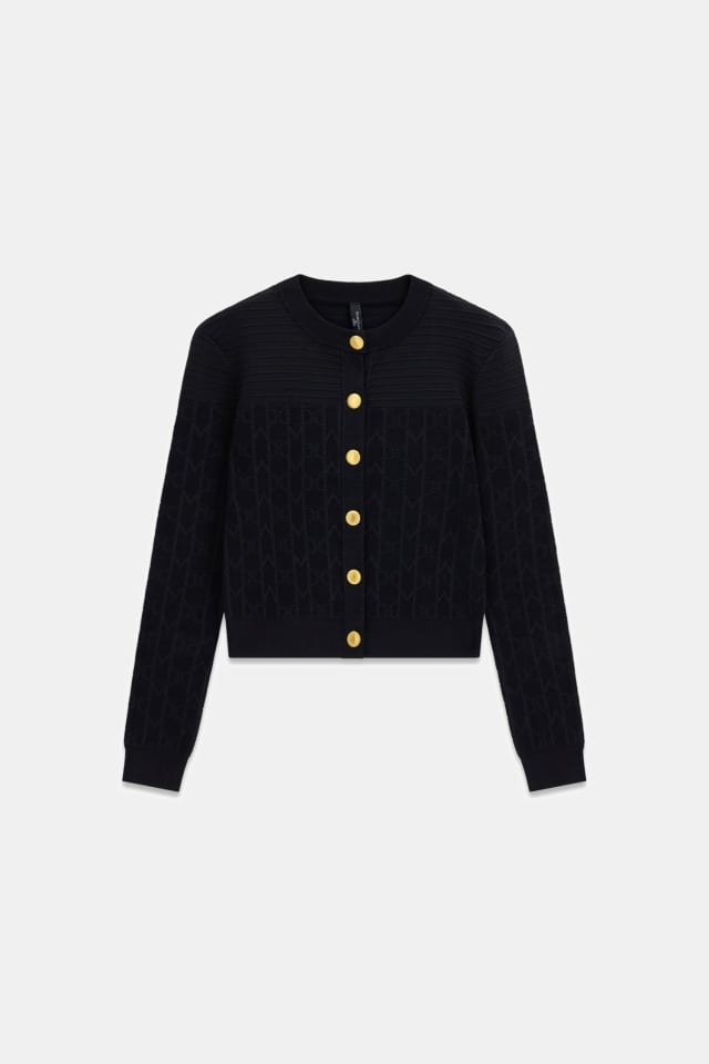 Cardigan con monograma Marciano