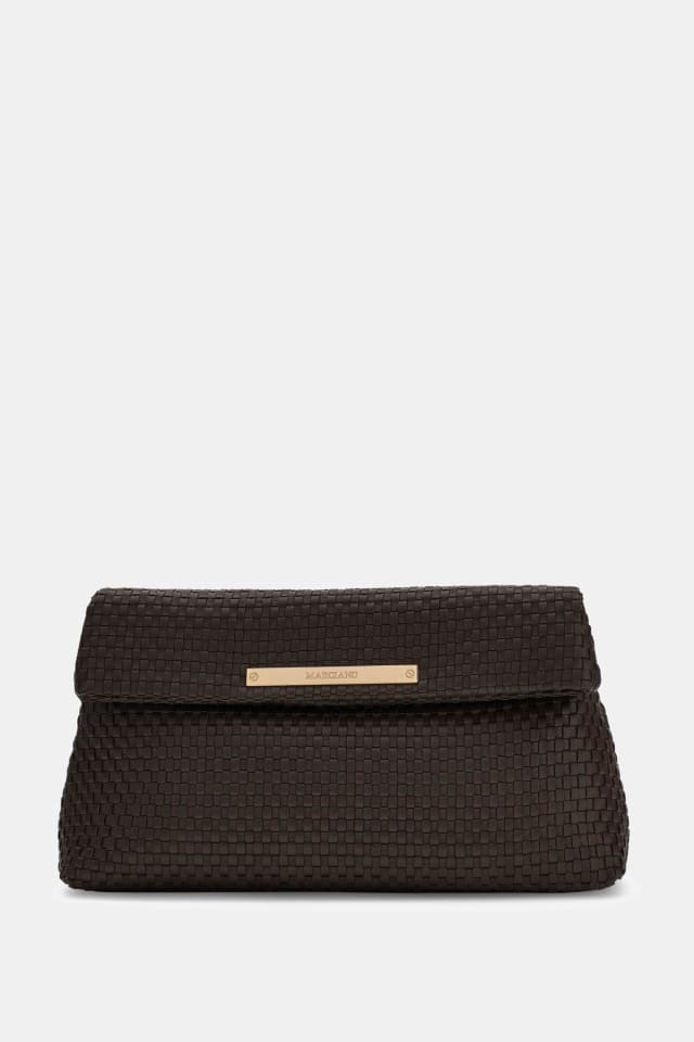Bolso clutch de cuero genuino Marciano