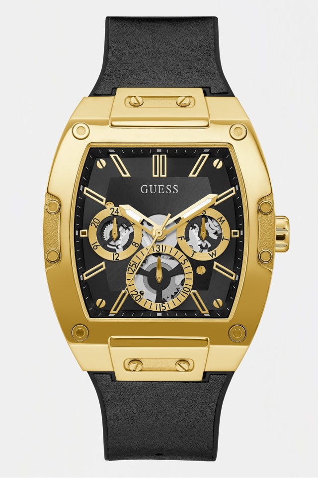 Montre multifonction cuir v&eacute;ritable