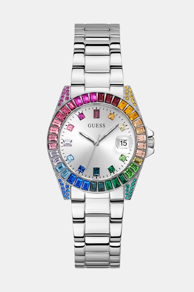 Orologio con datario cristalli