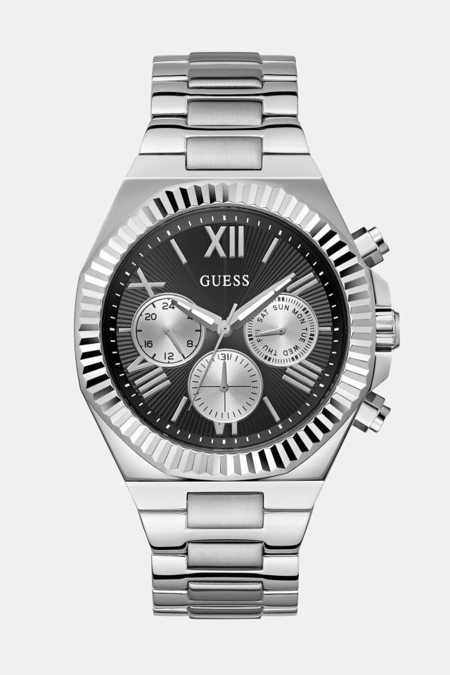 Stainless steel multi-fuction watch 44 mm