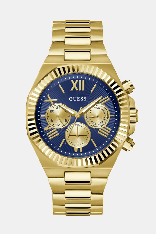 Multifunktionsuhr aus Edelstahl, 44 mm