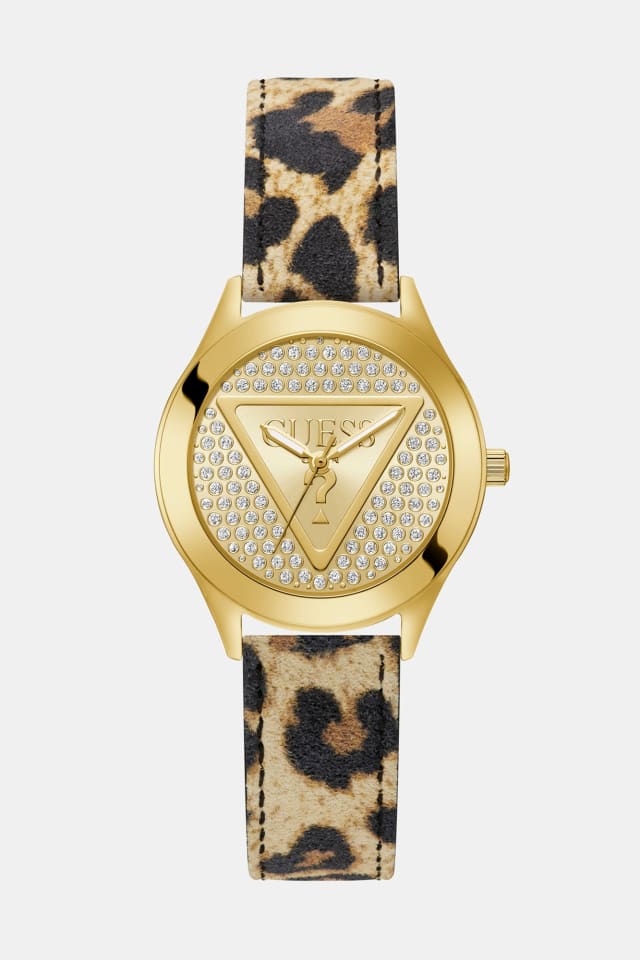 Montre analogique avec application de cristaux