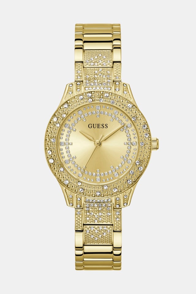 Orologio analogico con cristalli applicati