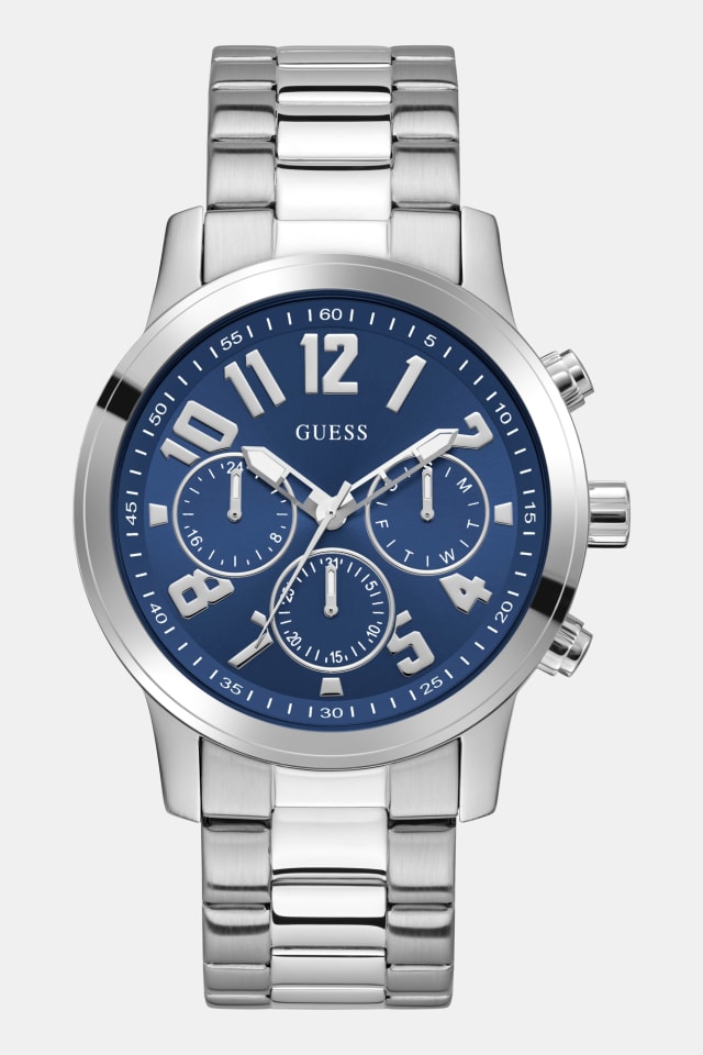 Guess Orologio Multifunzione Uomo/Donna – Cassa Oro E Quadrante Nero, Cinturino In Pelle E Silicone