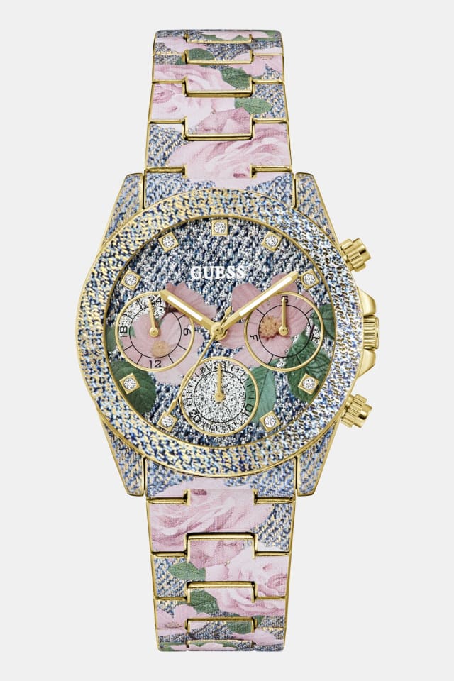 Floral Stainless steel analogue watch 38 mm