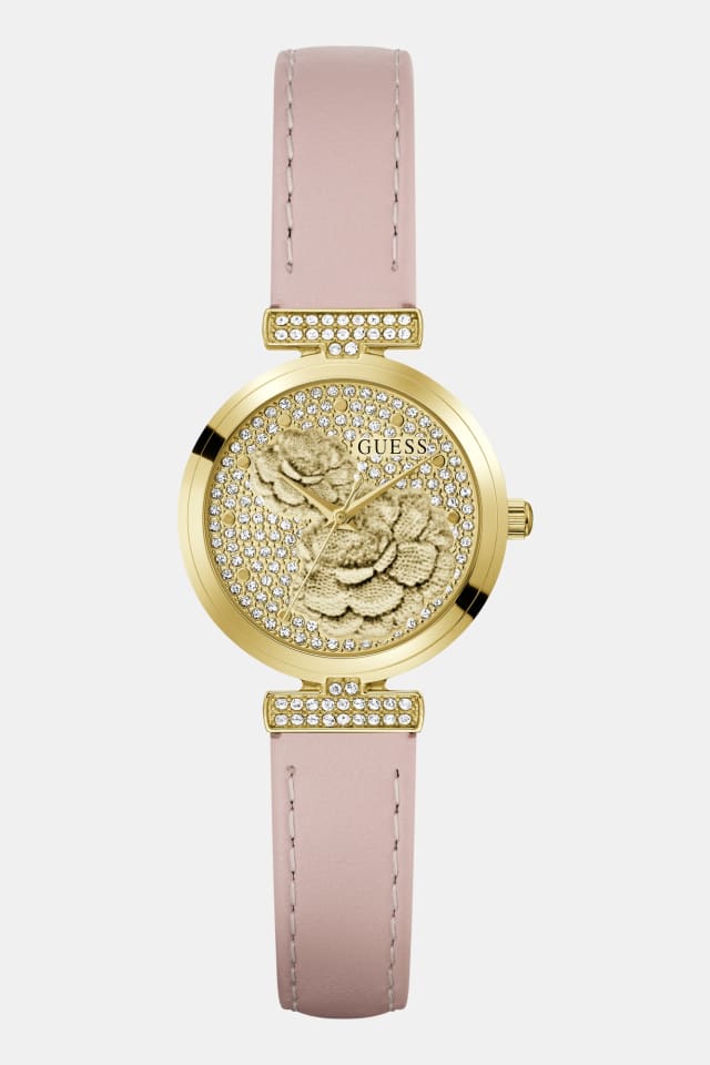 Reloj anal&oacute;gico de piel aut&eacute;ntica de 34 mm