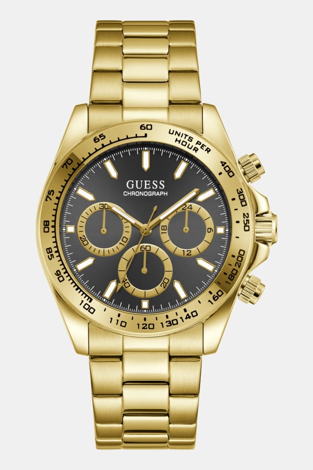 Relógio multifunção de aço inoxidável 42 mm