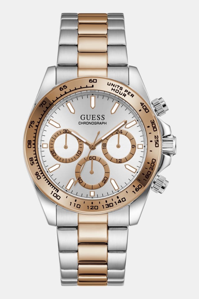 Reloj multifunción de acero inoxidable de 42 mm
