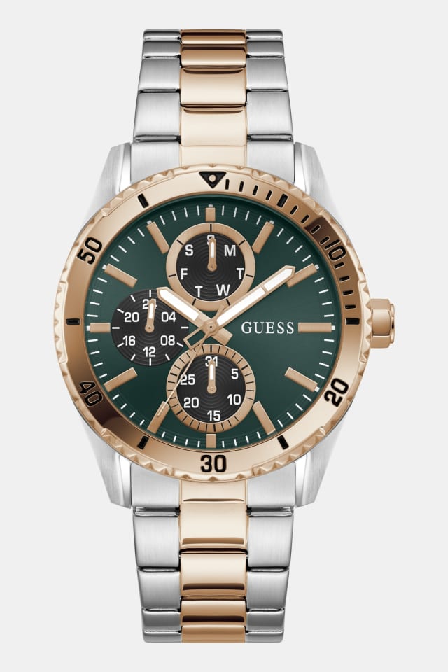 Reloj multifunción de acero inoxidable de 43 mm