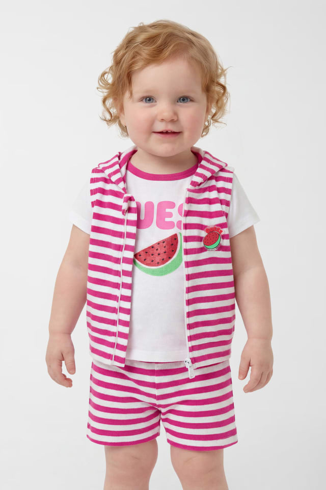 Weste, Body und Shorts Set