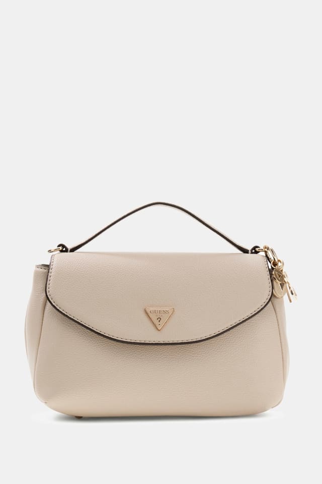 【ベージュ(LTA)】GUESS ハンドバッグ (W)EVIE Satchel Light Taupe Evie Mini Satchel Bag | GUESS