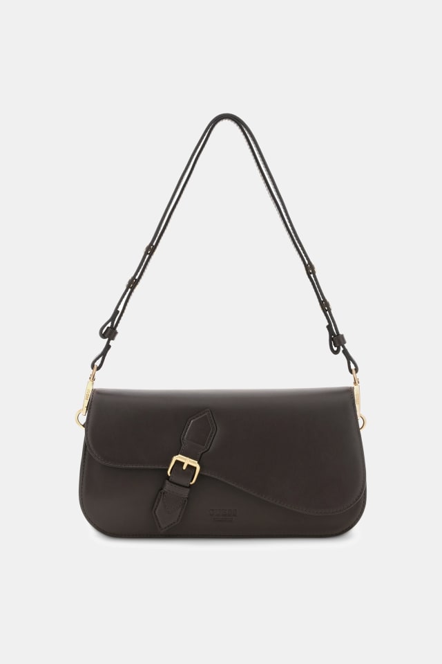 Bolso de hombro de cuero genuino Charlotte