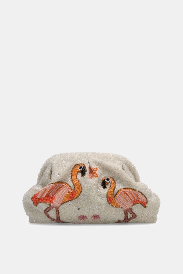 Flamingos strass crossbody bolso