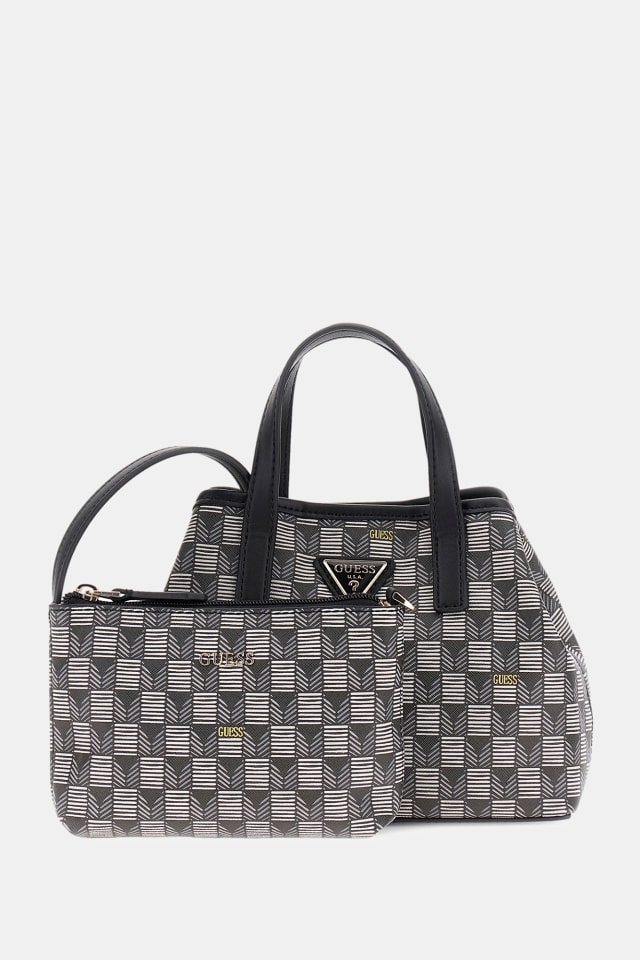 GUESS® G Wave geometrik desenli mini el çantası Kadın