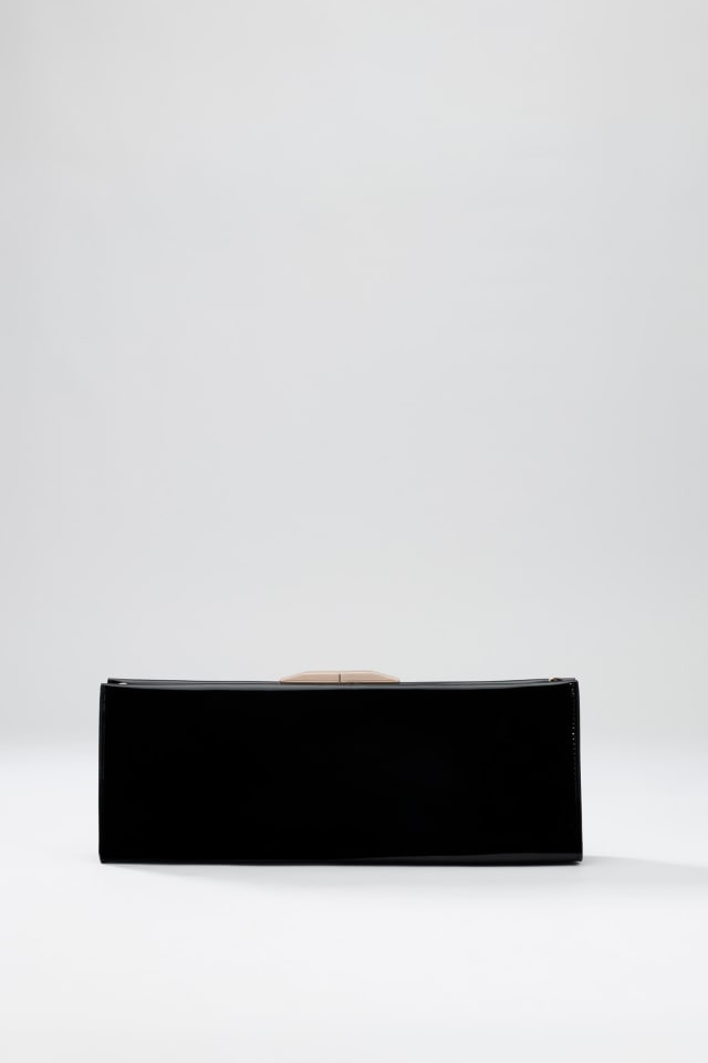 Pochette en cuir véritable Leonie