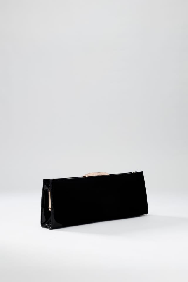 Pochette en cuir véritable Leonie