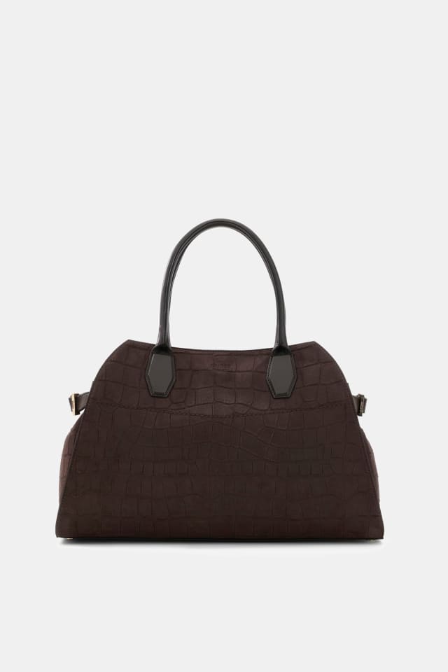 Bolso de mano de cuero genuino Liza