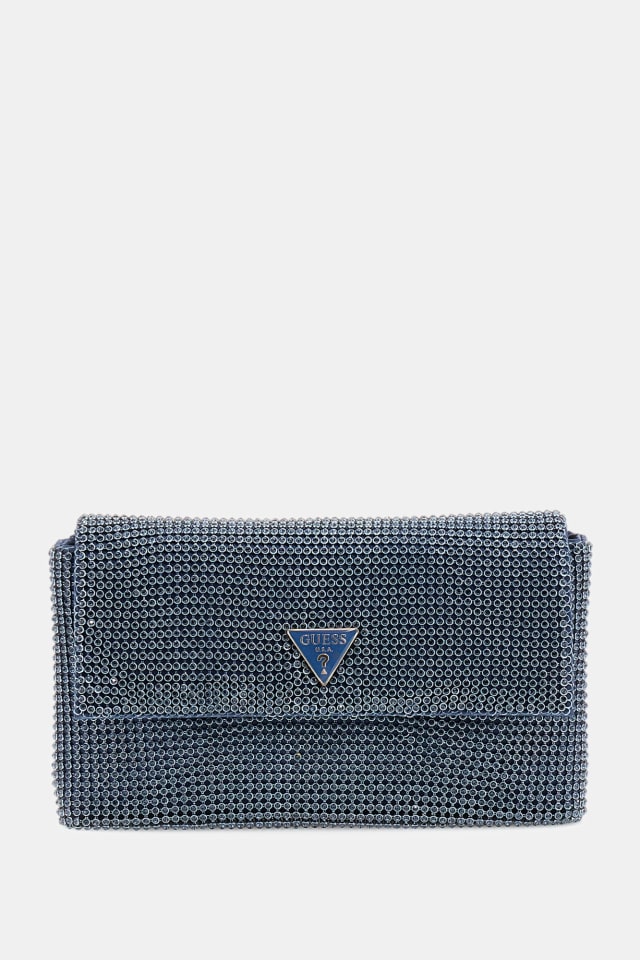 GUESS® Mini crossbody Zalina cu strasuri pentru femei
