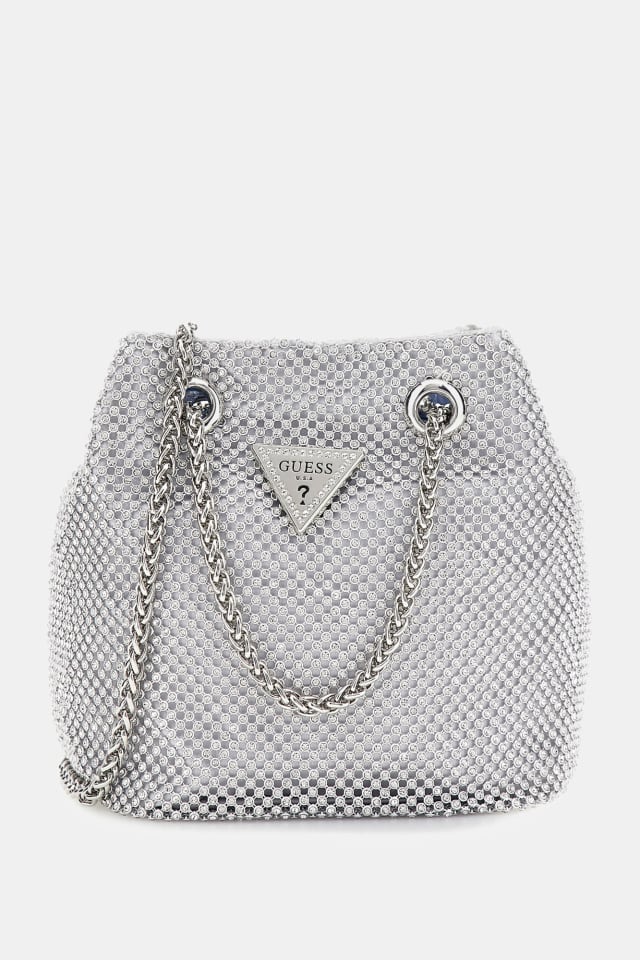 Mini borsa a secchiello Sofia strass