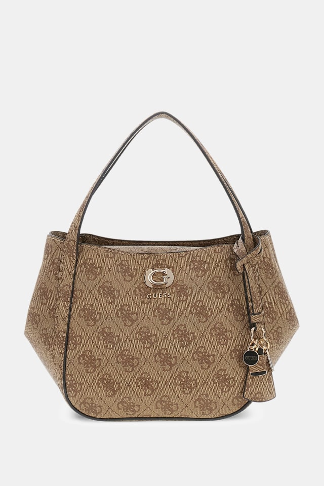 Bolsa Satchel com logo Coleen