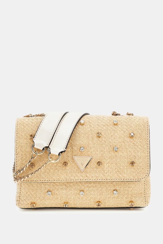 Giully rafya mini çapraz çanta Kadın | GUESS® Geçmiş Koleksiyonlar