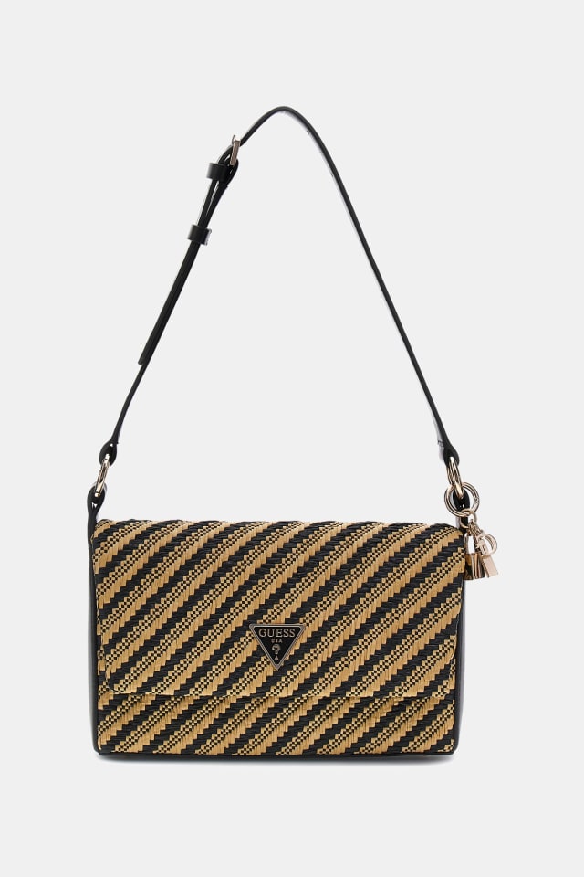 Simona raffia mini shoulder bag