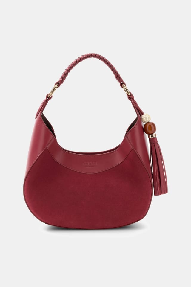 Bolsa Hobo de Couro Genuíno Nina