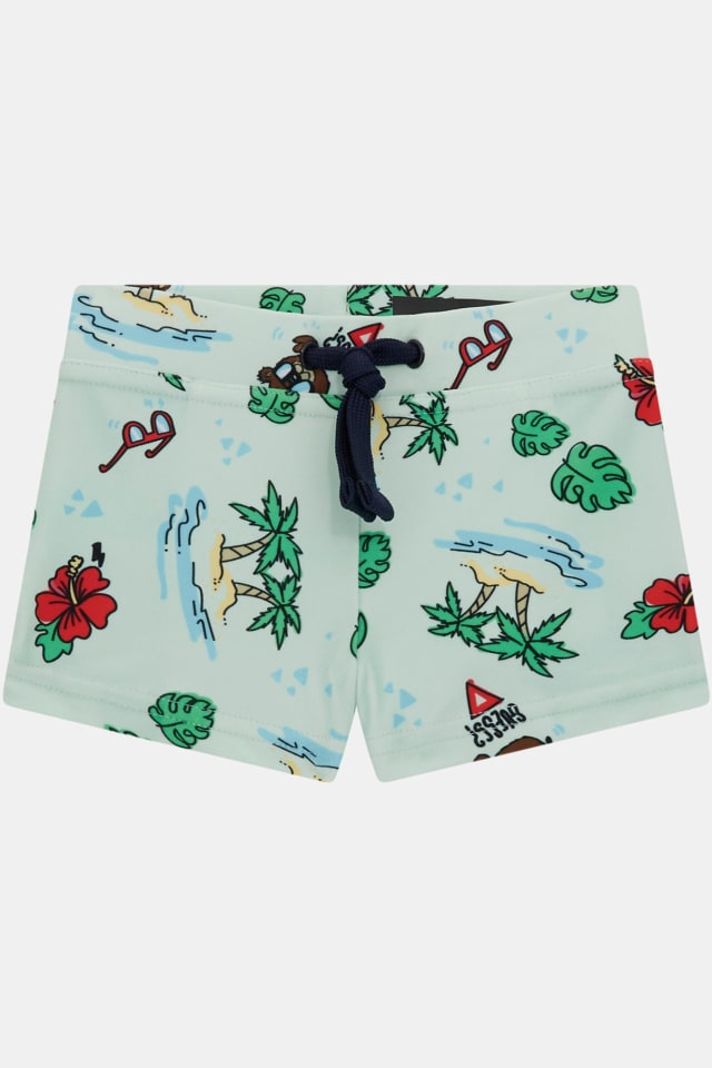Printed swim trunk