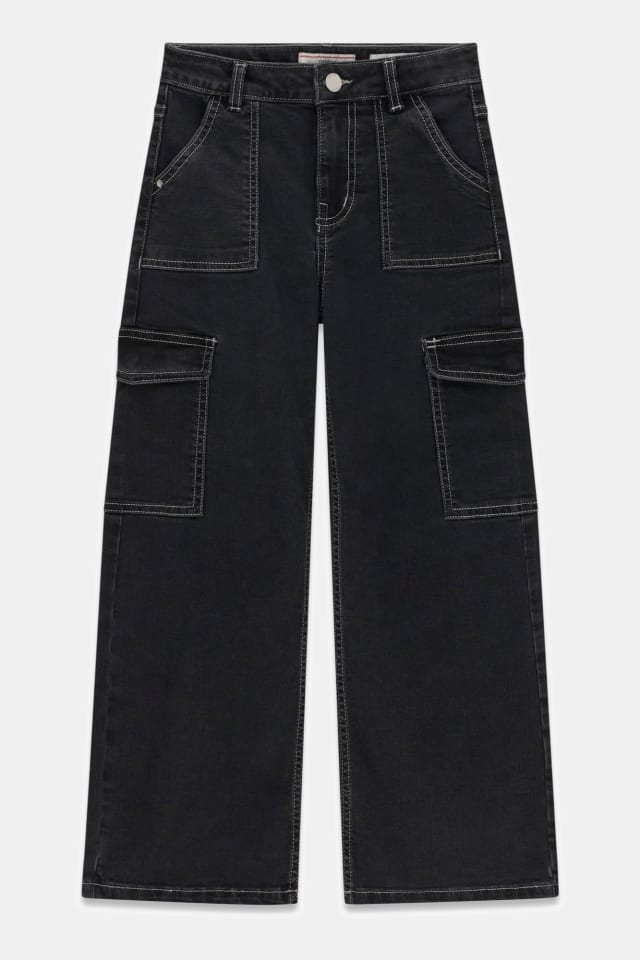 calça cargo preta stretch