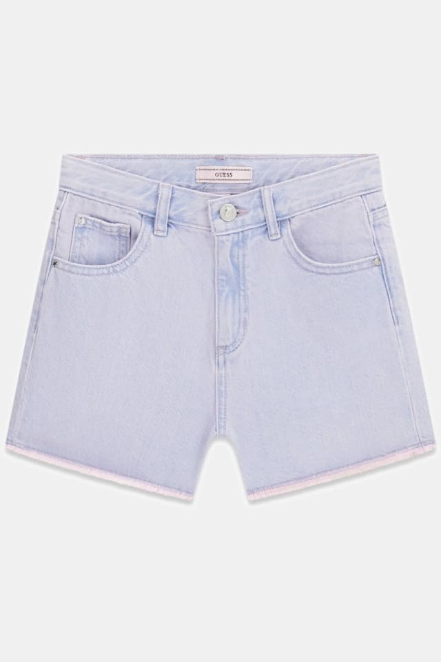 Shorts de denim de corte reto
