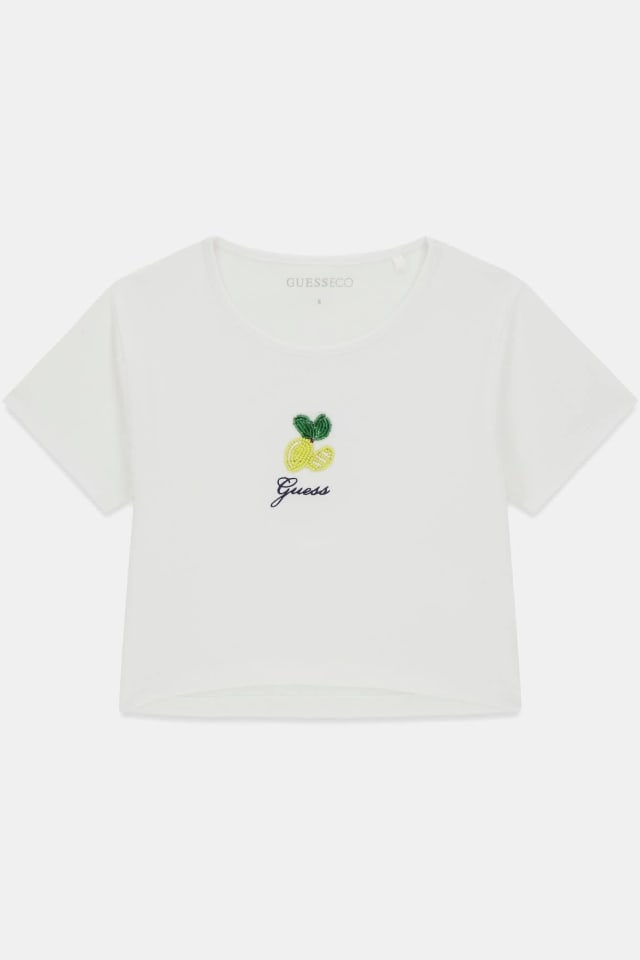 Camiseta com miçangas